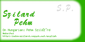 szilard pehm business card